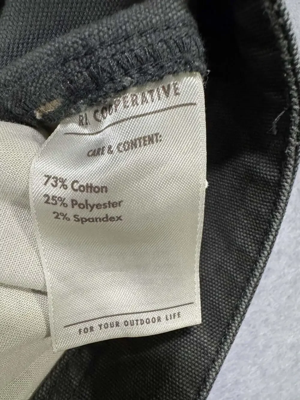 REI Co-op Pants Size 36W x 30L Gray Double Knee Canvas Hiking Work Utility
